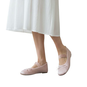 Weiwei Nvlng Blush Pink Ballet Flats Mary Jane Strap EU 43